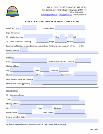 Park County Development Permit Application
